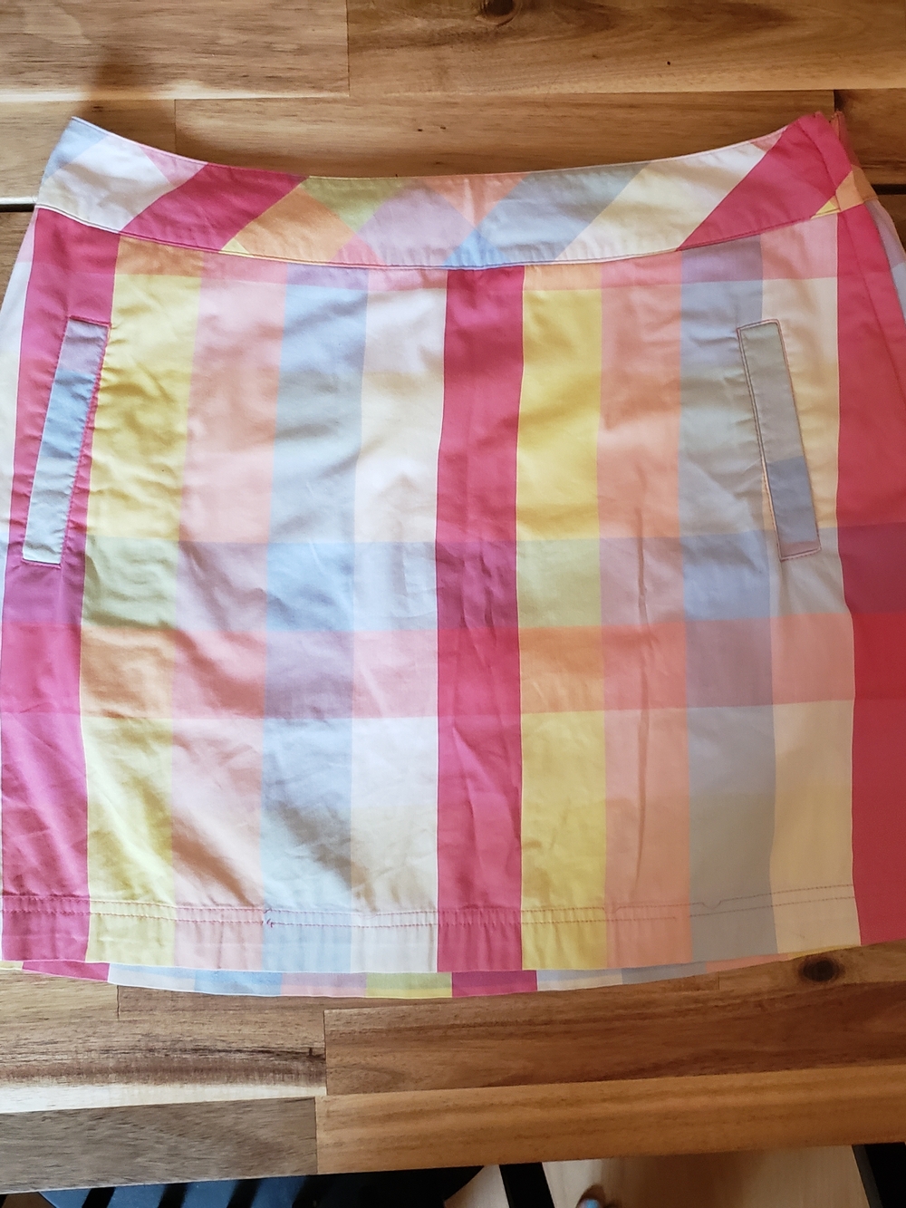 Lija Pastel Multi-Color Striped Mini Skort - size 10
